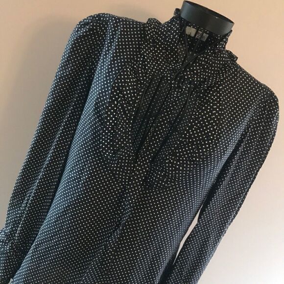 Joie California Blouse With Ruffle Neckline - Sz M - Picture 1 of 8